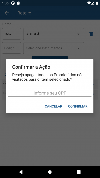 Autenticação para efetivar ação - Módulo Roteiro.png